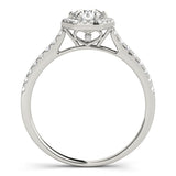 Hexagon Halo Engagement Ring