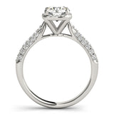 Skinny Halo Engagement Ring