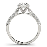Radiant Halo Engagement Ring