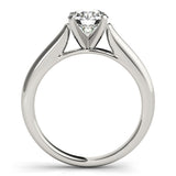 Solitaire Engagement Ring Plain Band