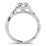 Only $220/mo GIA certified 1.0 ct G-SI2 halo diamond ring