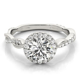 Only $220/mo GIA certified 1.0 ct G-SI2 halo diamond ring