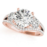Fancy Three Stone Engagement Ring