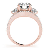 Fancy Three Stone Engagement Ring