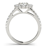 Princess Cushion Halo Engagement Ring