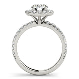French Halo Engagement Ring