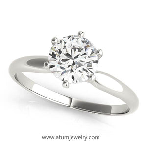 Six Prong Solitaire Engagement Ring
