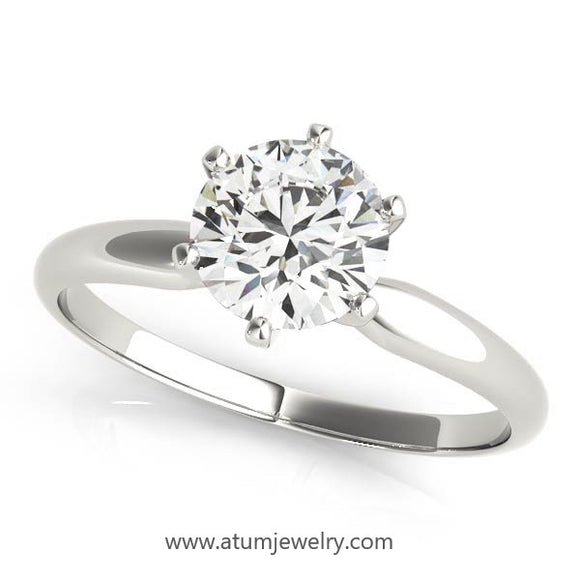 Only $83/mo GIA certified 0.70ct H-SI1 solitaire diamond ring